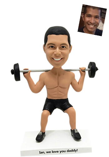 Custom cake topper weightlifting